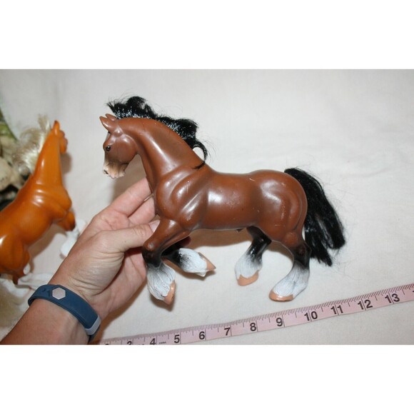 Lot of 2 Grand Champion Heavy Horses Palomino Brown Bay 9" Golden Geldings NICE - Picture 6 of 8